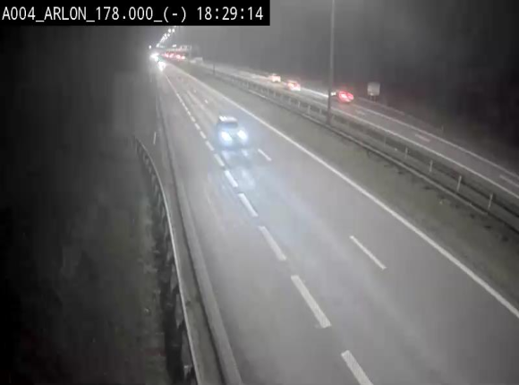 <h2>Webcam à hauteur de la sortie 31 Arlon sur l'E411, menant sur la N82. Vue orientée vers Bruxelles</h2>