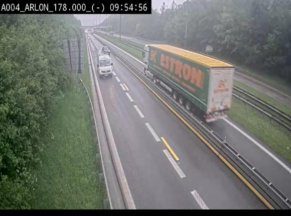 Webcam à hauteur de la sortie 31 Arlon sur l'E411, menant sur la N82. Vue orientée vers Bruxelles