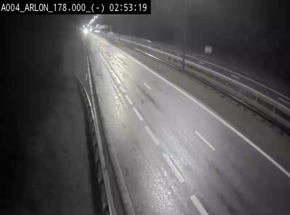 Webcam à hauteur de la sortie 31 Arlon sur l'E411, menant sur la N82. Vue orientée vers Bruxelles