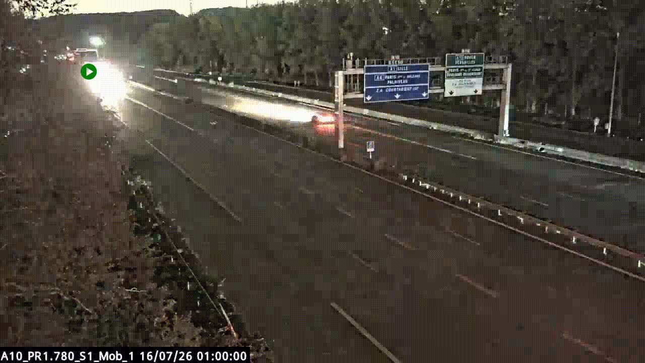 Caméra autoroute France - A10, Marcoussis, en direction de Orléans Chartres
