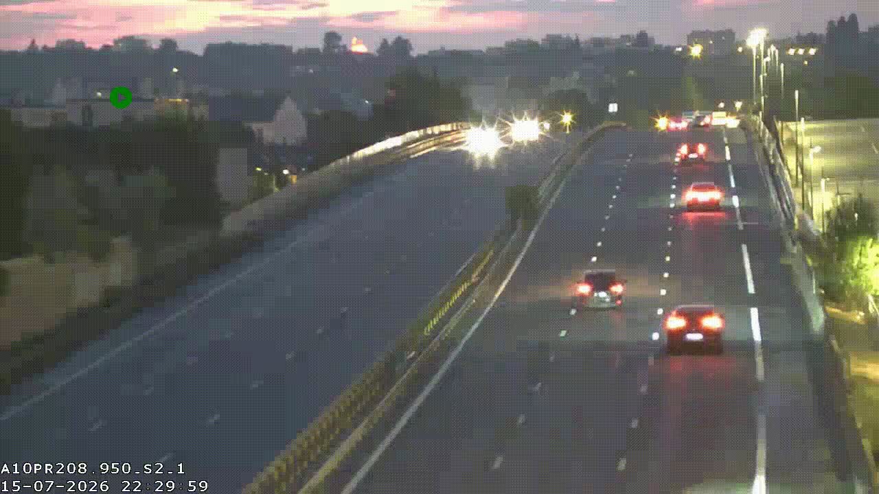Caméra autoroute France - A10, Tours, en direction de Poitiers