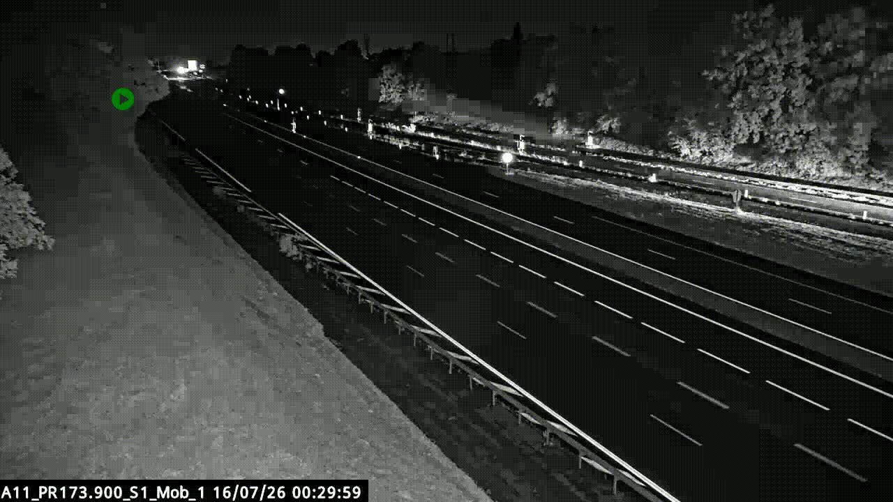 Caméra autoroute France - A11, La Chapelle-Saint-Aubin, en direction de Angers