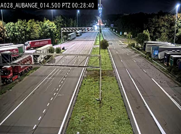 Webcam autoroute Belgique - Aubange - A28 direction Arlon - BK 14