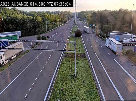 <h2>Webcam autoroute Belgique - Aubange - A28 direction Arlon - BK 14</h2>