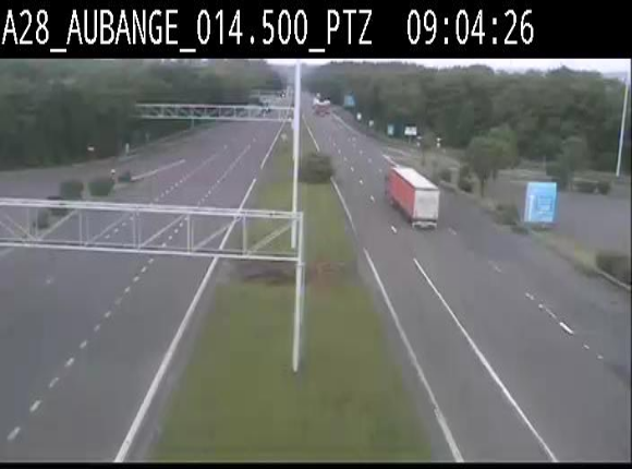 Webcam autoroute Belgique - Aubange - A28 direction Arlon - BK 14