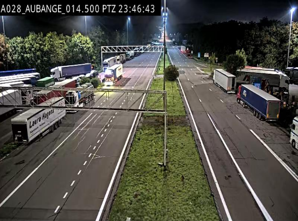 Webcam autoroute Belgique - Aubange - A28 direction Arlon - BK 14