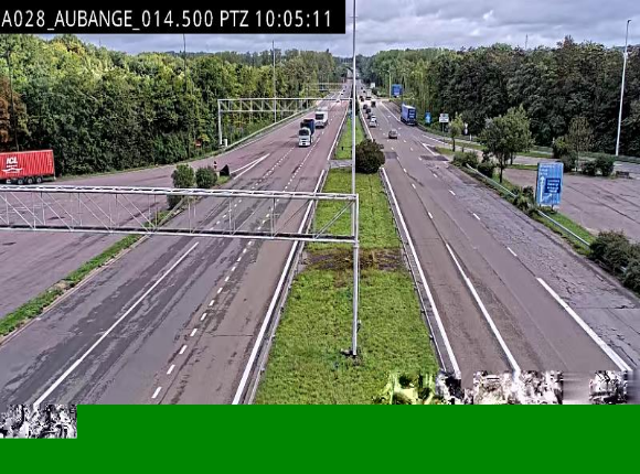 Webcam autoroute Belgique - Aubange - A28 direction Arlon - BK 14