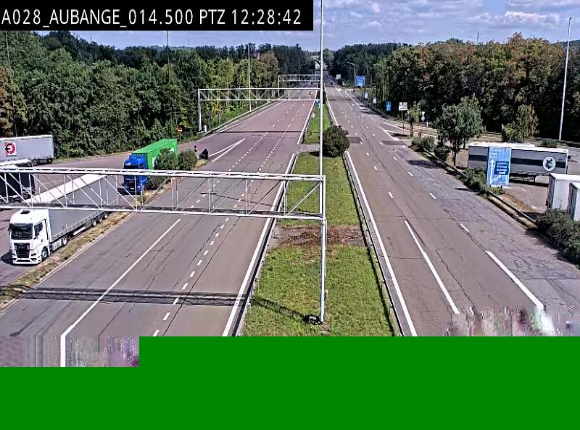 <h2>Webcam autoroute Belgique - Aubange - A28 direction Arlon - BK 14</h2>