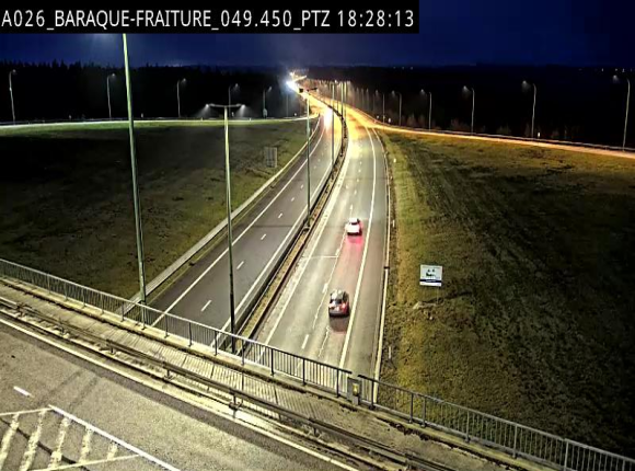 Webcam à la Baraque de Fraiture à la jonction entre l'E25 et la N89 à hauteur de Vielsalm
