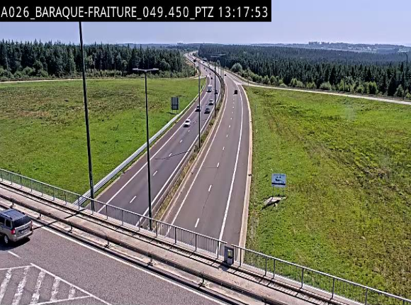 Webcam à la Baraque de Fraiture à la jonction entre l'E25 et la N89 à hauteur de Vielsalm