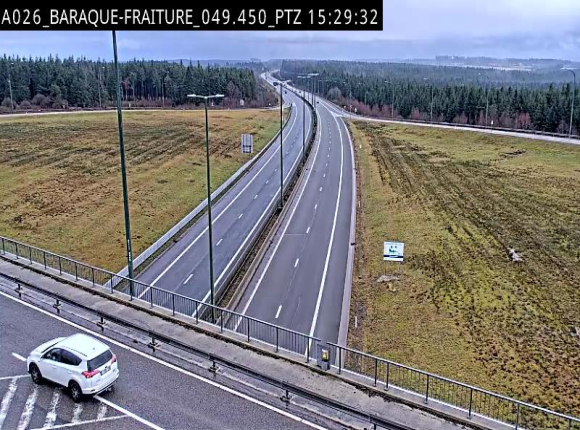 Webcam à la Baraque de Fraiture à la jonction entre l'E25 et la N89 à hauteur de Vielsalm