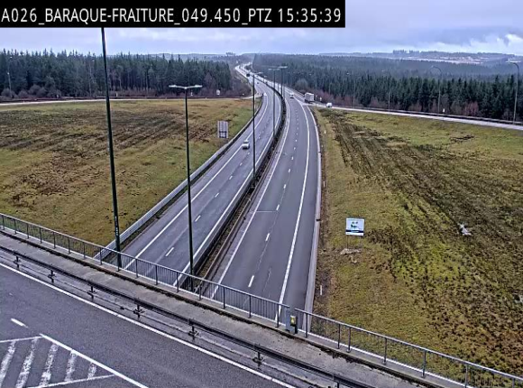 Webcam à la Baraque de Fraiture à la jonction entre l'E25 et la N89 à hauteur de Vielsalm