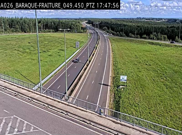 Webcam à la Baraque de Fraiture à la jonction entre l'E25 et la N89 à hauteur de Vielsalm