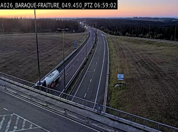 Webcam à la Baraque de Fraiture à la jonction entre l'E25 et la N89 à hauteur de Vielsalm