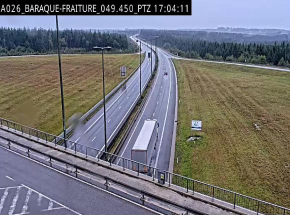 Webcam à la Baraque de Fraiture à la jonction entre l'E25 et la N89 à hauteur de Vielsalm