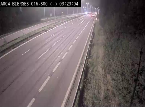 <h2>Webcam E411(A4) à Wavre, à hauteur de la sortie 5 Bierges. Vue orientée vers Bruxelles</h2>