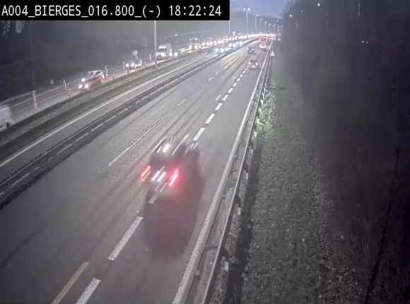 <h2>Webcam E411(A4) à Wavre, à hauteur de la sortie 5 Bierges. Vue orientée vers Bruxelles</h2>