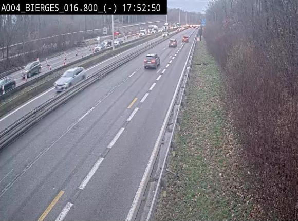 <h2>Webcam E411(A4) à Wavre, à hauteur de la sortie 5 Bierges. Vue orientée vers Bruxelles</h2>