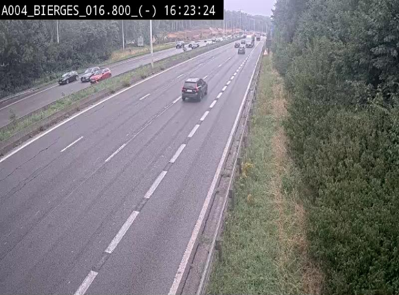 <h2>Webcam E411(A4) à Wavre, à hauteur de la sortie 5 Bierges. Vue orientée vers Bruxelles</h2>