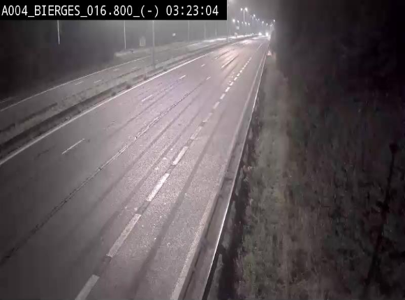 <h2>Webcam E411(A4) à Wavre, à hauteur de la sortie 5 Bierges. Vue orientée vers Bruxelles</h2>
