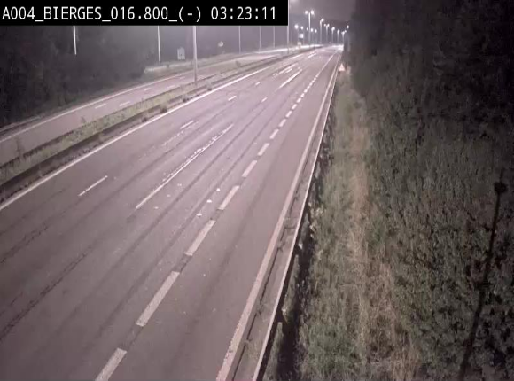 <h2>Webcam E411(A4) à Wavre, à hauteur de la sortie 5 Bierges. Vue orientée vers Bruxelles</h2>