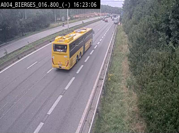 <h2>Webcam E411(A4) à Wavre, à hauteur de la sortie 5 Bierges. Vue orientée vers Bruxelles</h2>
