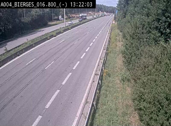 <h2>Webcam E411(A4) à Wavre, à hauteur de la sortie 5 Bierges. Vue orientée vers Bruxelles</h2>