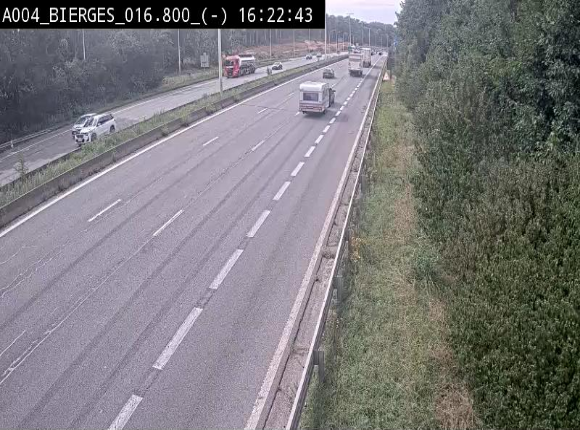 <h2>Webcam E411(A4) à Wavre, à hauteur de la sortie 5 Bierges. Vue orientée vers Bruxelles</h2>