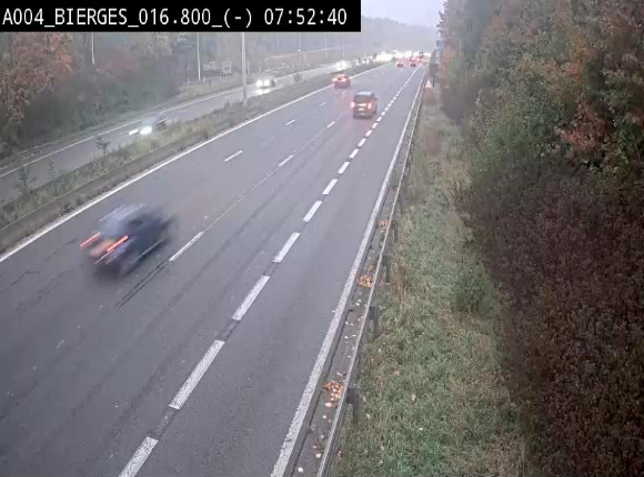 <h2>Webcam E411(A4) à Wavre, à hauteur de la sortie 5 Bierges. Vue orientée vers Bruxelles</h2>