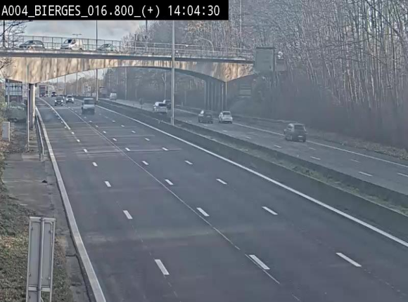 <h2>Webcam à Wavre, à hauteur de la sortie 5 Bierges. Vue orientée vers Namur</h2>