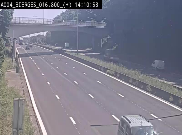 <h2>Webcam à Wavre, à hauteur de la sortie 5 Bierges. Vue orientée vers Namur</h2>
