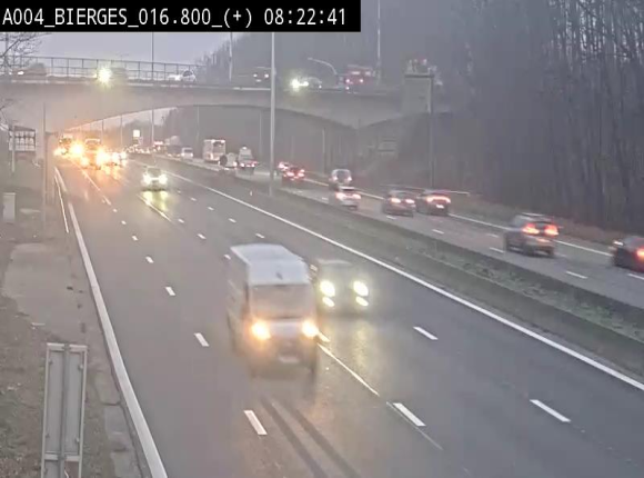 <h2>Webcam à Wavre, à hauteur de la sortie 5 Bierges. Vue orientée vers Namur</h2>