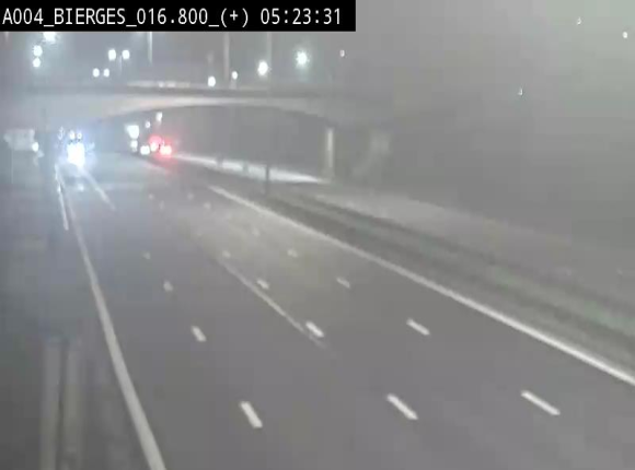 Webcam à Wavre, à hauteur de la sortie 5 Bierges. Vue orientée vers Namur