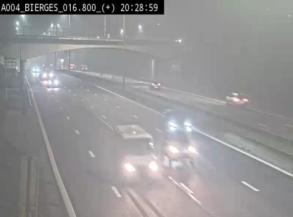 <h2>Webcam à Wavre, à hauteur de la sortie 5 Bierges. Vue orientée vers Namur</h2>