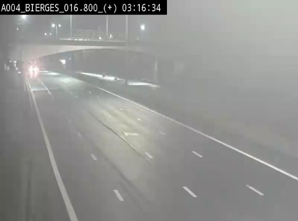 Webcam à Wavre, à hauteur de la sortie 5 Bierges. Vue orientée vers Namur