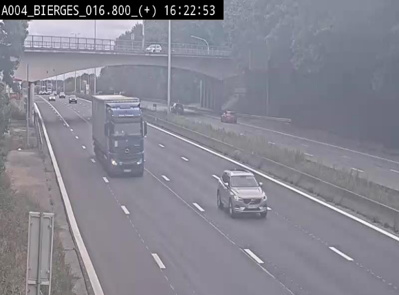 Webcam à Wavre, à hauteur de la sortie 5 Bierges. Vue orientée vers Namur