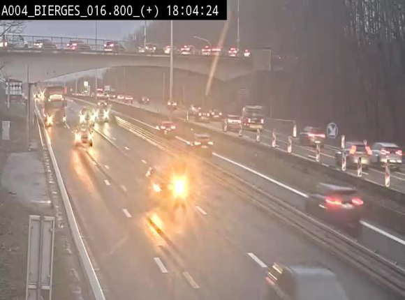 <h2>Webcam à Wavre, à hauteur de la sortie 5 Bierges. Vue orientée vers Namur</h2>