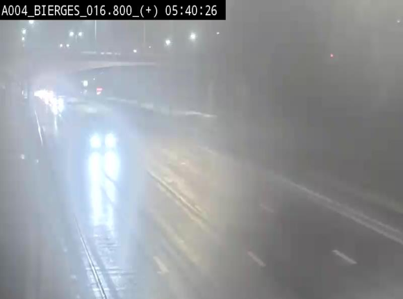Webcam à Wavre, à hauteur de la sortie 5 Bierges. Vue orientée vers Namur