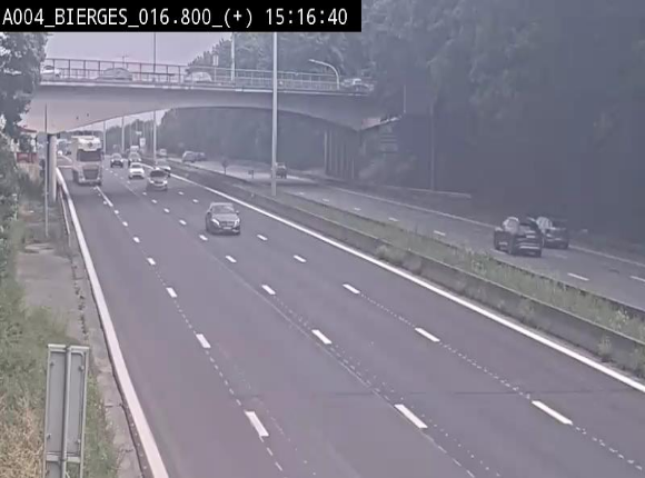 <h2>Webcam à Wavre, à hauteur de la sortie 5 Bierges. Vue orientée vers Namur</h2>