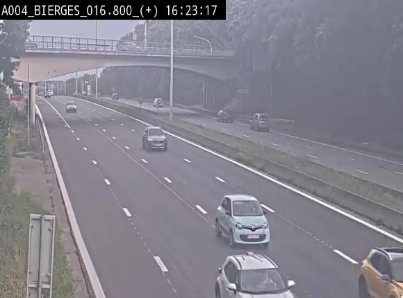 <h2>Webcam à Wavre, à hauteur de la sortie 5 Bierges. Vue orientée vers Namur</h2>
