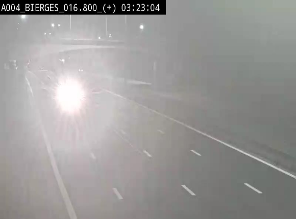 Webcam à Wavre, à hauteur de la sortie 5 Bierges. Vue orientée vers Namur