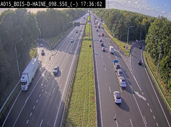 <h2>Webcam autoroute Belgique - Bois d'Haine - E42 - BK 98.6</h2>