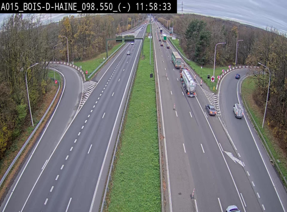 <h2>Webcam autoroute Belgique - Bois d'Haine - E42 - BK 98.6</h2>