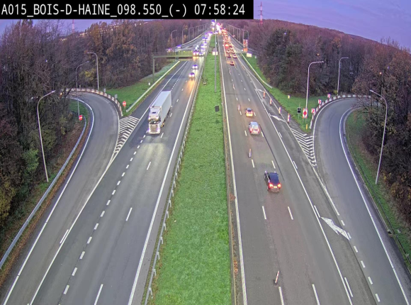 <h2>Webcam autoroute Belgique - Bois d'Haine - E42 - BK 98.6</h2>