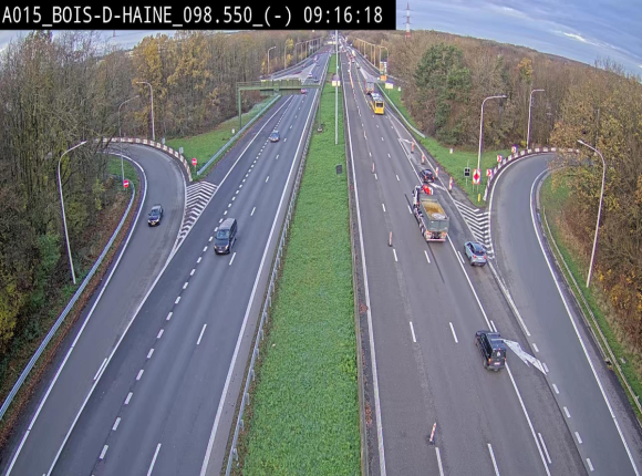 <h2>Webcam autoroute Belgique - Bois d'Haine - E42 - BK 98.6</h2>