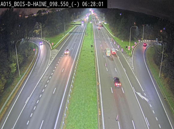 <h2>Webcam autoroute Belgique - Bois d'Haine - E42 - BK 98.6</h2>
