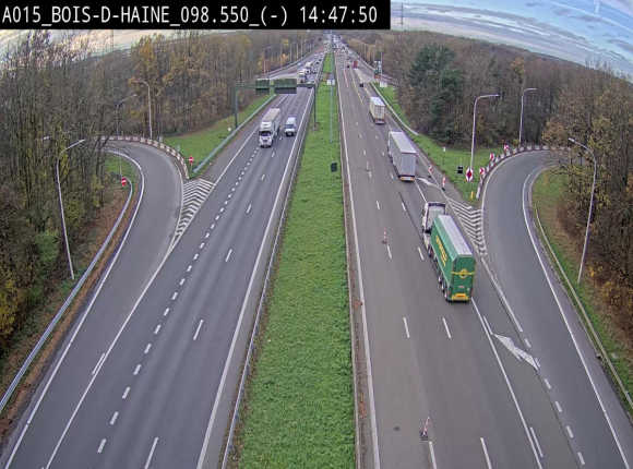 <h2>Webcam autoroute Belgique - Bois d'Haine - E42 - BK 98.6</h2>