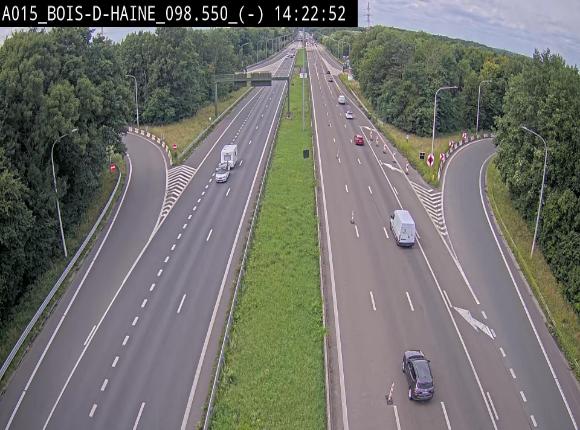 <h2>Webcam autoroute Belgique - Bois d'Haine - E42 - BK 98.6</h2>