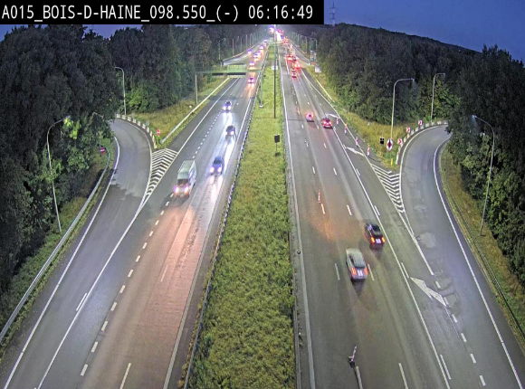 <h2>Webcam autoroute Belgique - Bois d'Haine - E42 - BK 98.6</h2>