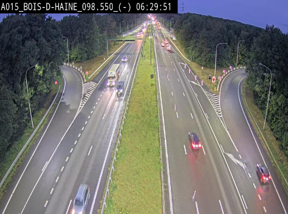<h2>Webcam autoroute Belgique - Bois d'Haine - E42 - BK 98.6</h2>